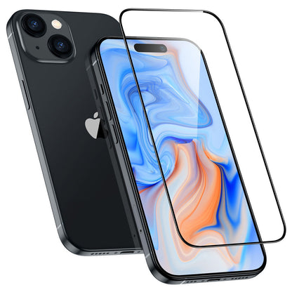 Pellicola protettiva schermo ESR Armorite per Apple iPhone 15 Plus, Vetro Temperato, Full Glue, Nera