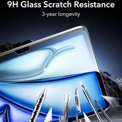 Pellicola protettiva per schermo ESR Armorite UltraFit per Apple iPad Air 11 (2026) / Air 11 (2025), Vetro temperato, Full Glue, Set da 2 pezzi