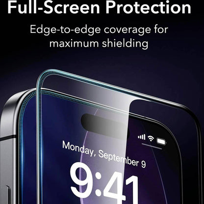 Pellicola protettiva schermo ESR Armorite UltraFit per Apple iPhone 17 Pro, Vetro Temperato, Full Glue, Set 2 pezzi, Nera