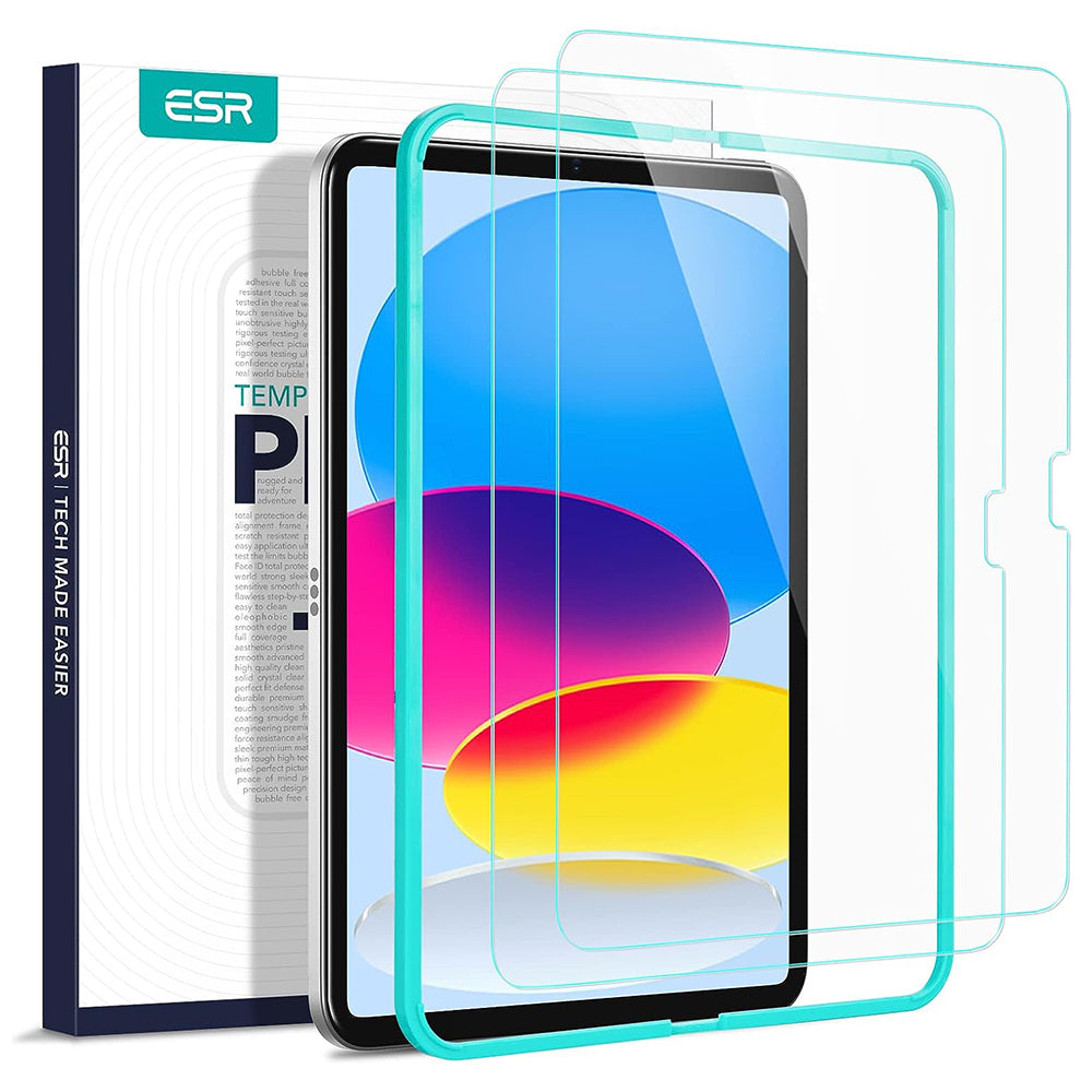 Pellicola Protettiva Schermo ESR per Apple iPad (2025) / (2022), Vetro Temperato, Full Glue, Set 2 pezzi