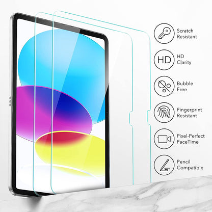 Pellicola Protettiva Schermo ESR per Apple iPad (2025) / (2022), Vetro Temperato, Full Glue, Set 2 pezzi