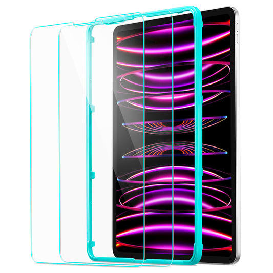 Pellicola protettiva ESR per schermo Apple iPad Pro 12.9 (2022) / Pro 12.9 (2021) / Pro 12.9 (2020), Vetro Temperato, Full Glue, Set 2 pezzi