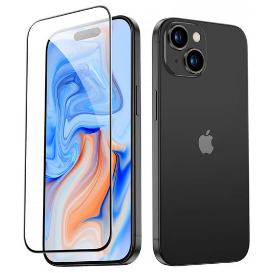 Pellicola protettiva ESR per Apple iPhone 15, Vetro Temperato, Full Glue, Nera