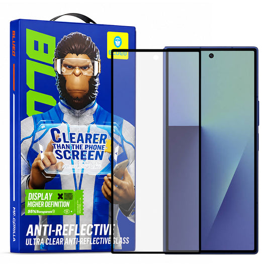 Pellicola protettiva per schermo esterno Blueo Anti-Riflesso HD per Samsung Galaxy Z Fold8 Ultra F976, Vetro Temperato, Full Glue, Nero