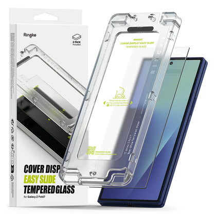 Pellicola protettiva Schermo Esterno Ringke Easy Slide per Samsung Galaxy Z Fold7 F966, Vetro Temperato, Full Glue, Set 2 pezzi