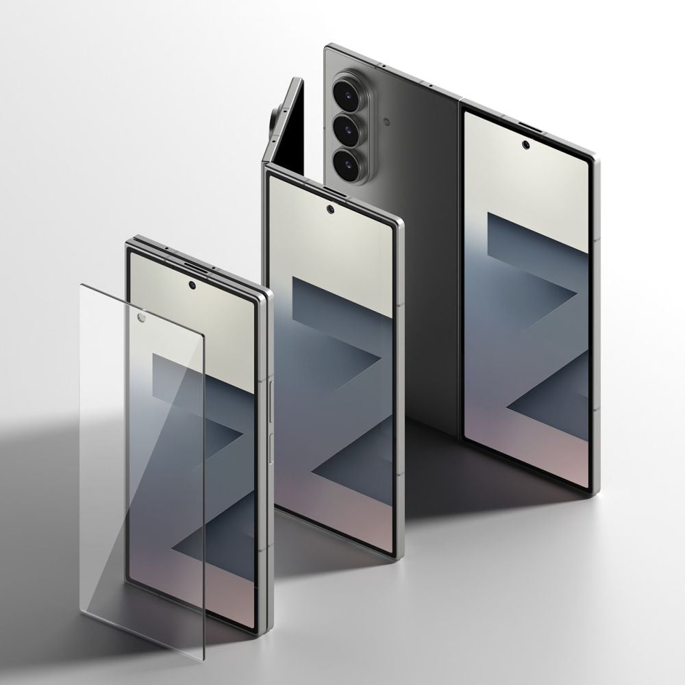 Pellicola protettiva Schermo Esterno Ringke Easy Slide per Samsung Galaxy Z Fold7 F966, Vetro Temperato, Full Glue, Set 2 pezzi