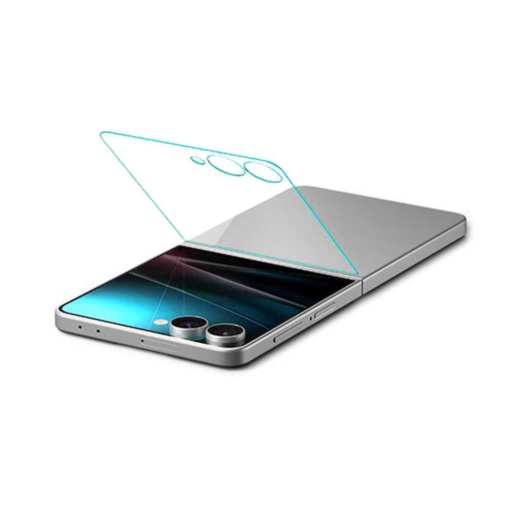 Pellicola Protettiva Esterna Schermo Spigen GlastR EZ FIT per Samsung Galaxy Z Flip7 F766, Vetro Temperato, Full Glue, Set 2 pezzi AGL09585