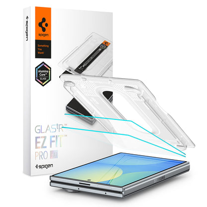 Pellicola protettiva per schermo esterno Spigen GlastR EZ FIT Pro HD per Samsung Galaxy Z Fold8 F971, Vetro temperato, Colla completa, Set 2 pezzi AGL11943