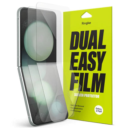 Pellicola Protettiva Interna Schermo Ringke Dual Easy per Samsung Galaxy Z Flip5 F731, Plastica, Set 2 pezzi