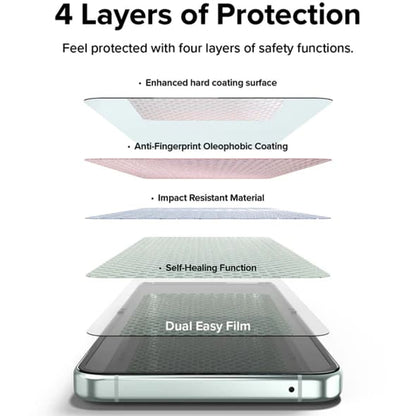 Pellicola Protettiva Interna Schermo Ringke Dual Easy per Samsung Galaxy Z Flip5 F731, Plastica, Set 2 pezzi