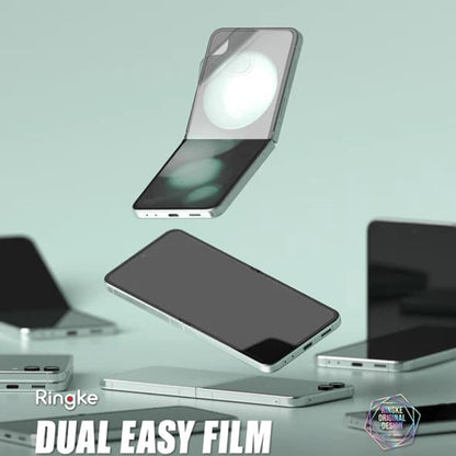 Pellicola Protettiva Interna Schermo Ringke Dual Easy per Samsung Galaxy Z Flip5 F731, Plastica, Set 2 pezzi