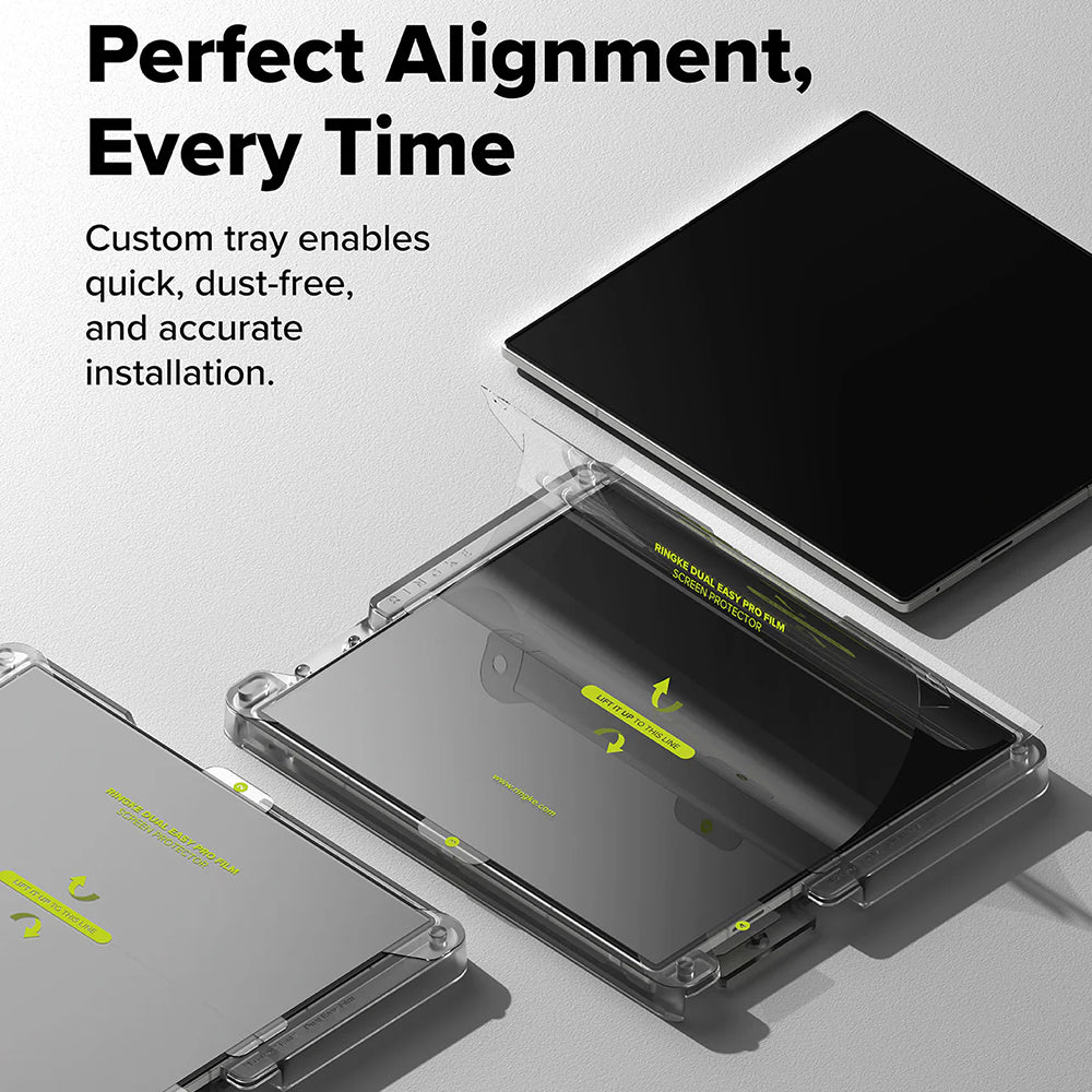 Pellicola protettiva per schermo interno Ringke Dual Easy Pro per Samsung Galaxy Z Fold7 F966, plastica, set da 2 pezzi