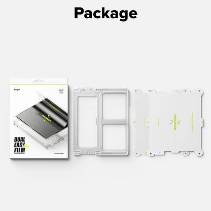 Pellicola protettiva per schermo interno Ringke Dual Easy Pro per Samsung Galaxy Z Fold7 F966, plastica, set da 2 pezzi