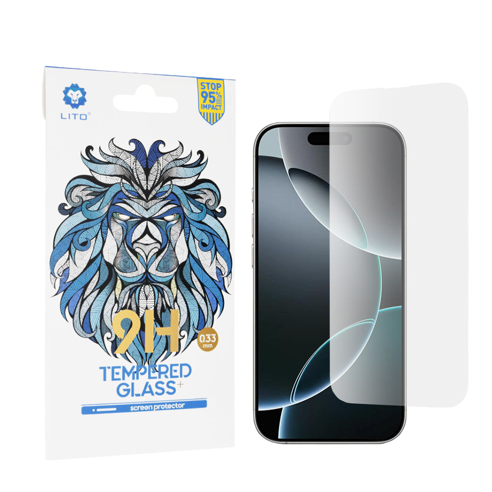 Pellicola protettiva per schermo Lito Classic per Apple iPhone 16 Pro, Vetro temperato, Full Glue, 2.5D