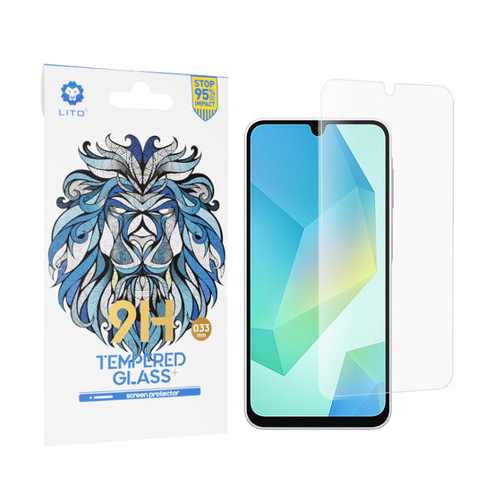 Pellicola protettiva per schermo Lito Classic per Samsung Galaxy A16 5G A166 / A16 4G A165, Vetro temperato, Full Glue, 2.5D