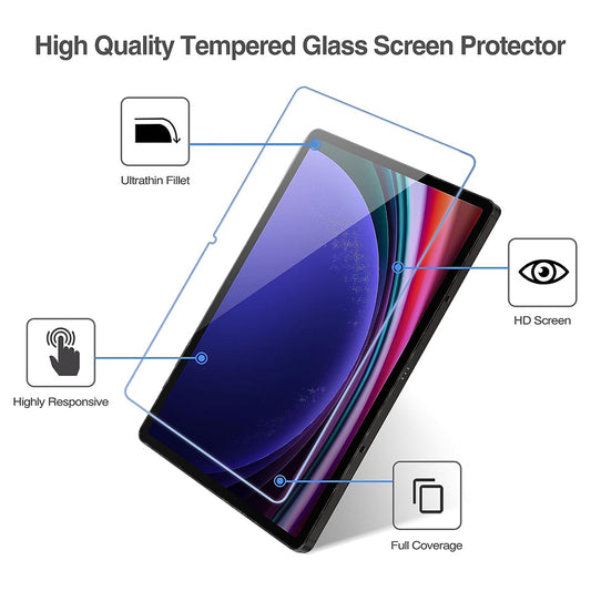 Pellicola protettiva per schermo Lito Classic per Samsung Galaxy Tab S10+ / Tab S9 FE+ / Tab S9+, Vetro temperato, Full Glue, 2.5D