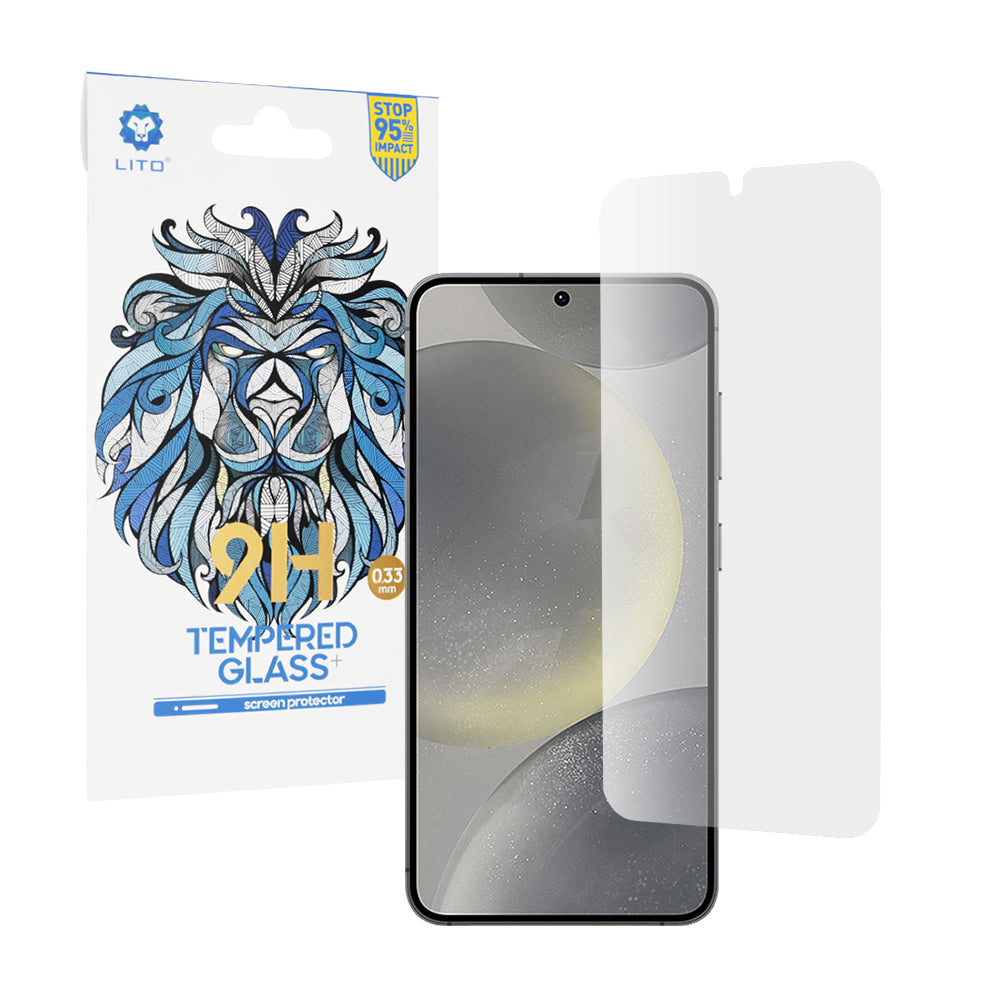 Pellicola Protettiva Schermo Lito Classic Ultra Thin per Samsung Galaxy S25 S931 / S24 S921, Vetro Temperato, Full Glue, 2.5D