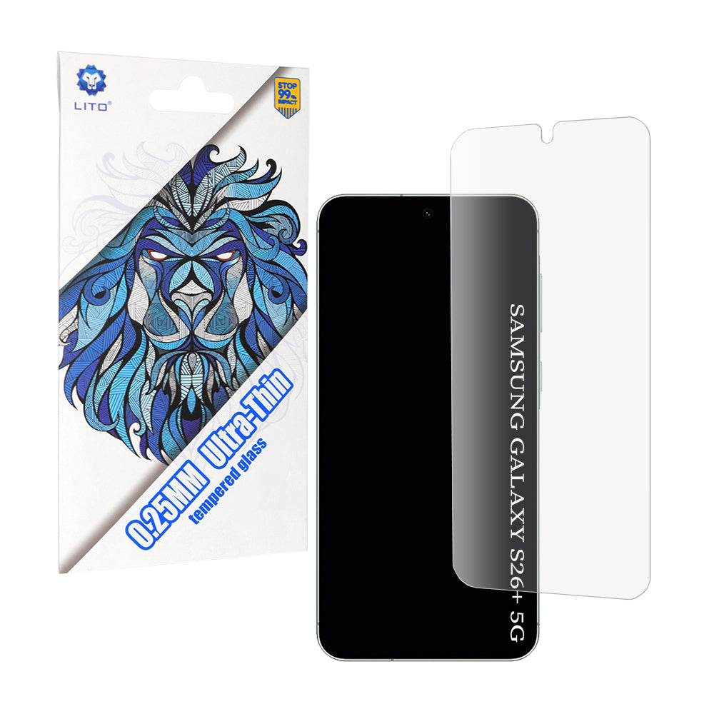Pellicola Protettiva Schermo Lito Classic Ultra Thin per Samsung Galaxy S26 Plus S947, Vetro Temperato, Full Glue, 2.5D