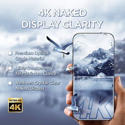 Pellicola Protettiva Schermo Lito D+ Max 4K per Apple iPhone 17 / 16 Pro, Vetro Temperato, Full Glue, Nera