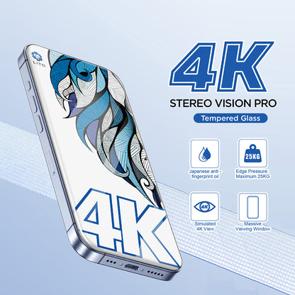 Pellicola Protettiva Schermo Lito D+ Max 4K per Apple iPhone 17 Pro, Vetro Temperato, Full Glue, Nera
