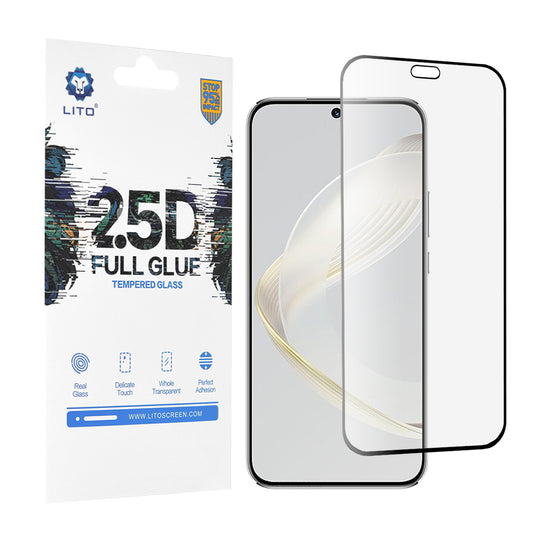 Pellicola protettiva per schermo Lito per Huawei nova 12s / nova 11, Vetro temperato, Full Glue, 2.5D, Nero