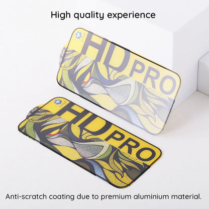 Pellicola protettiva per schermo opaca Lito HD Pro per Apple iPhone 16 Pro Max, vetro temperato, adesivo completo, nero