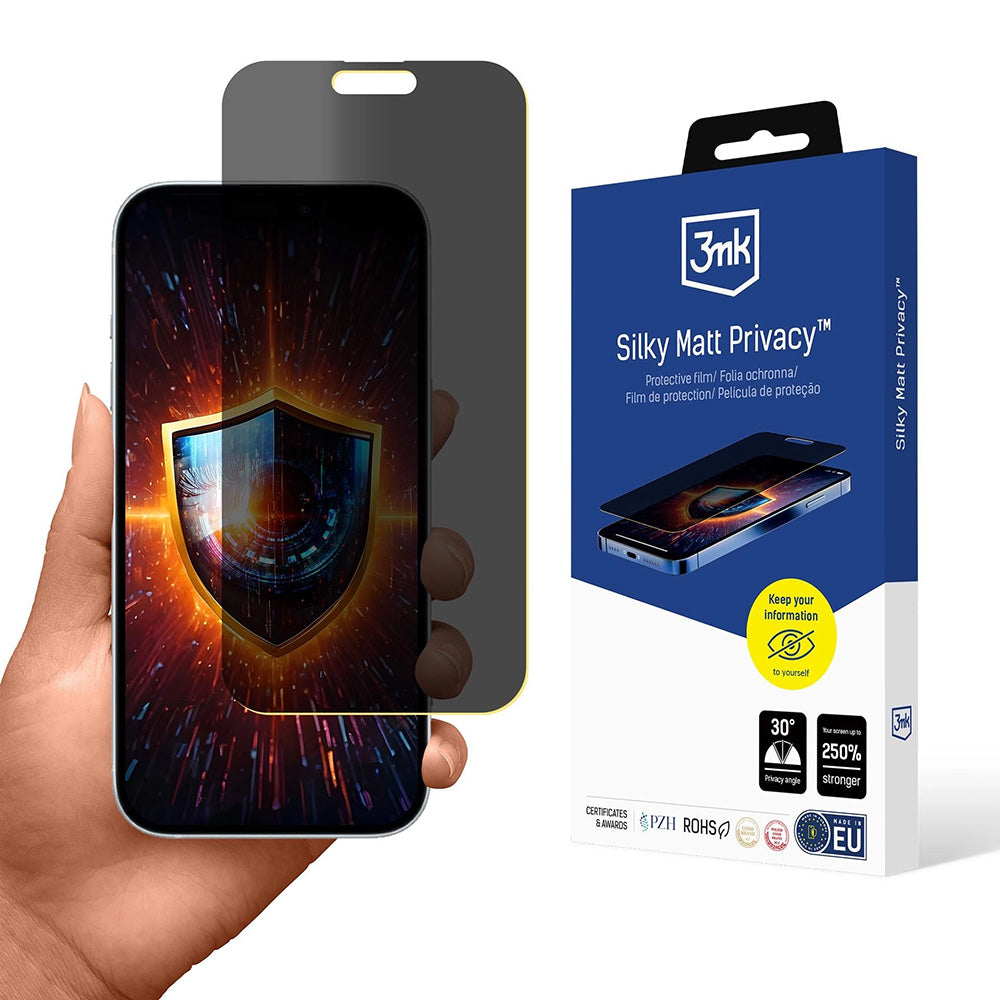 Pellicola Protettiva Schermo Matte Privacy 3MK Silky per Apple iPhone 17 Pro Max, Plastica