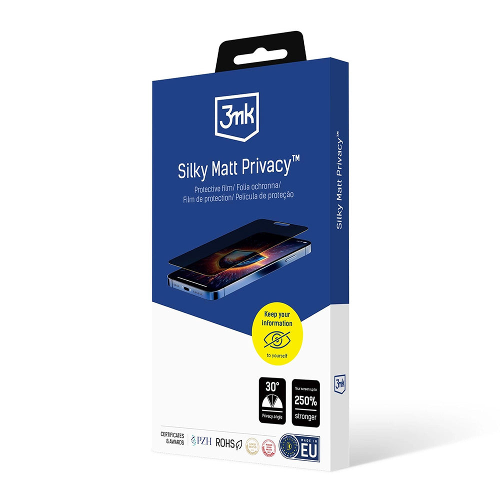 Pellicola Protettiva Schermo Matte Privacy 3MK Silky per Apple iPhone 17 Pro Max, Plastica