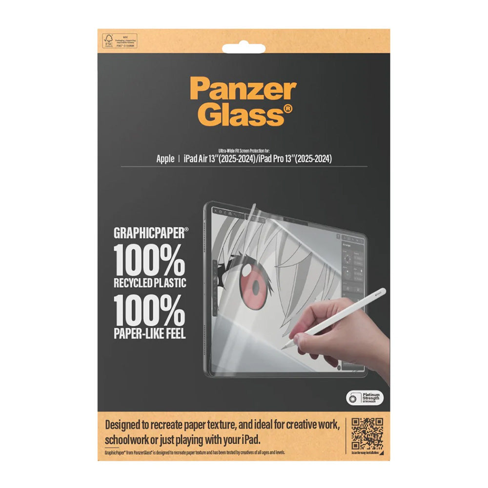 Pellicola protettiva Schermo PanzerGlass Ultra-Wide Fit GraphicPaper per Apple iPad Pro 13 (2025) / Air 13 (2025) / Air 13 (2025) / Pro 13 (2024), Plastica