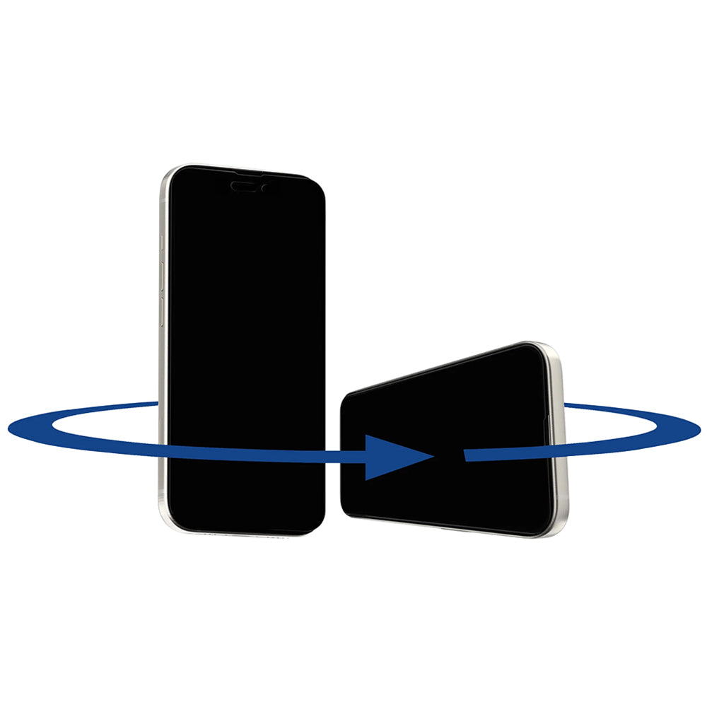 Pellicola protettiva per schermo Privacy Anank 1X Rinforzata 360 per Apple iPhone 15, Vetro Temperato, Colla Completa, 2.5D