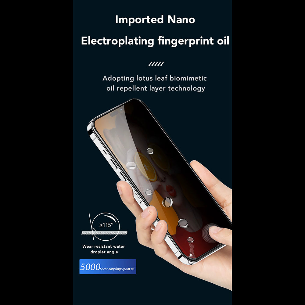 Pellicola protettiva per schermo Privacy Anank 3X Rinforzata per Apple iPhone 17e / 16e / 14 / 13 Pro, Vetro Temperato, Colla Completa, 2.5D