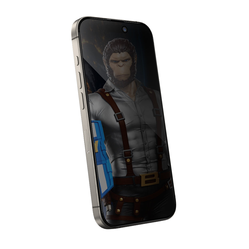Pellicola protettiva per schermo Privacy Blueo Anti-Peep per Apple iPhone 15 Pro Max, Vetro Temperato, Full Glue