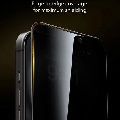 Pellicola protettiva Privacy Screen ESR UltraFit Armorite Pro per Apple iPhone 17 Pro Max, Vetro Temperato, Full Glue, Set 3 pezzi