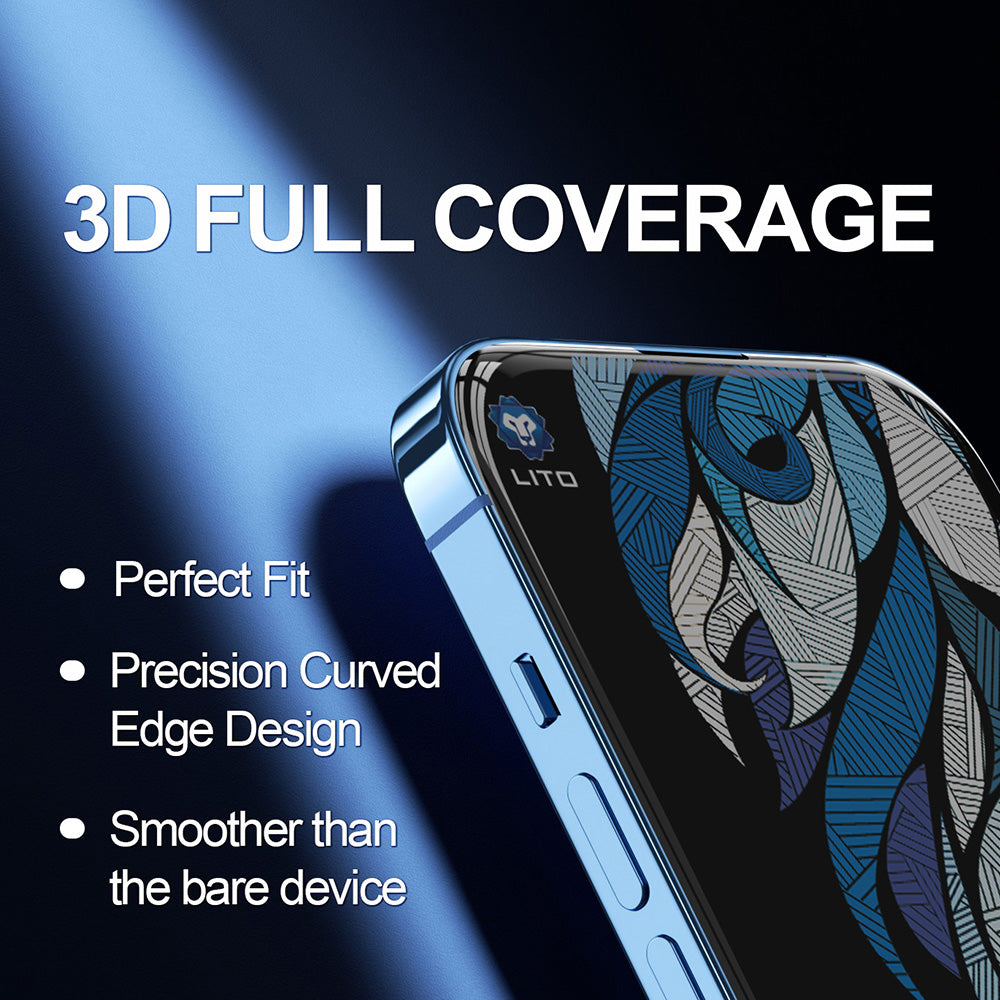 Pellicola Protettiva Schermo Privacy Lito D+ Max 4K per Apple iPhone 17 / 16 Pro, Vetro Temperato, Full Glue