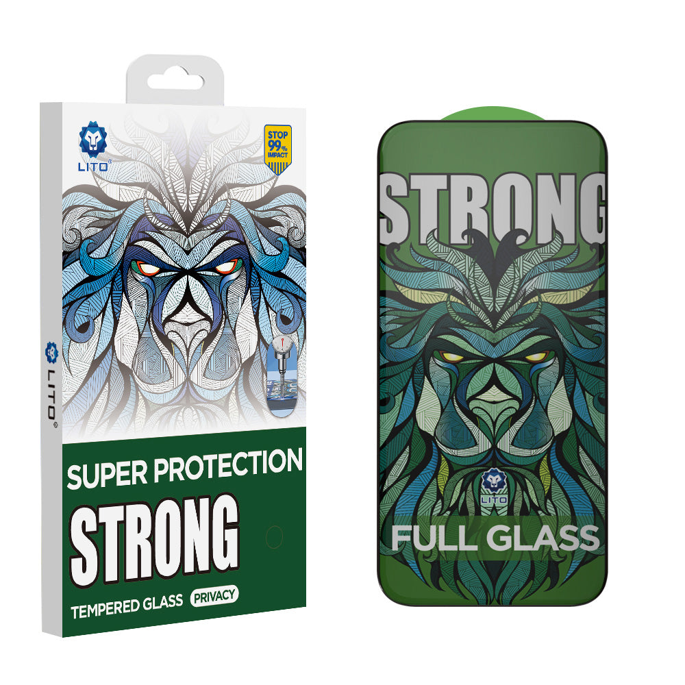Pellicola Protettiva Schermo Privacy Lito D+ Max Strong per Apple iPhone 17 Pro Max, Vetro Temperato, Full Glue