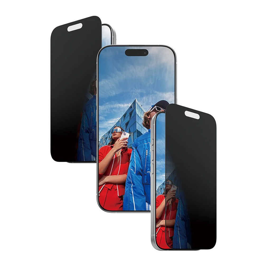 Pellicola Protettiva Schermo Privacy PanzerGlass Ultra-Wide Fit 2-Way EasyAligner per Apple iPhone 17 / 16 Pro, Vetro Temperato, Full Glue