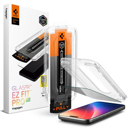 Pellicola Protettiva Privacy Spigen GlastR EZ FIT Pro per Apple iPhone 17 Pro Max / 16 Pro Max, Vetro Temperato, Full Glue