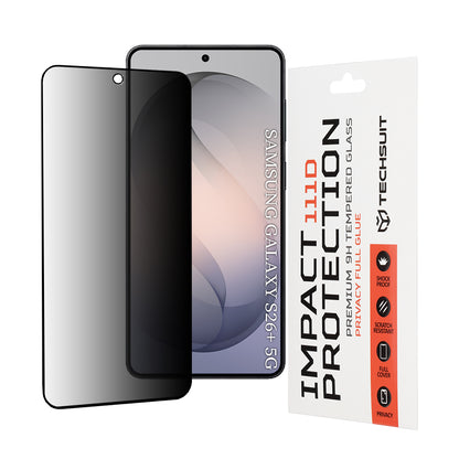 Pellicola Protettiva Schermo Privacy Techsuit per Samsung Galaxy S26 Plus S947, Vetro Temperato, Full Glue, 111D