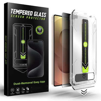 Pellicola protettiva per schermo Privacy Techsuit TitanGlass CrystalHD per Samsung Galaxy S25 Ultra S938, Vetro temperato, Full Glue