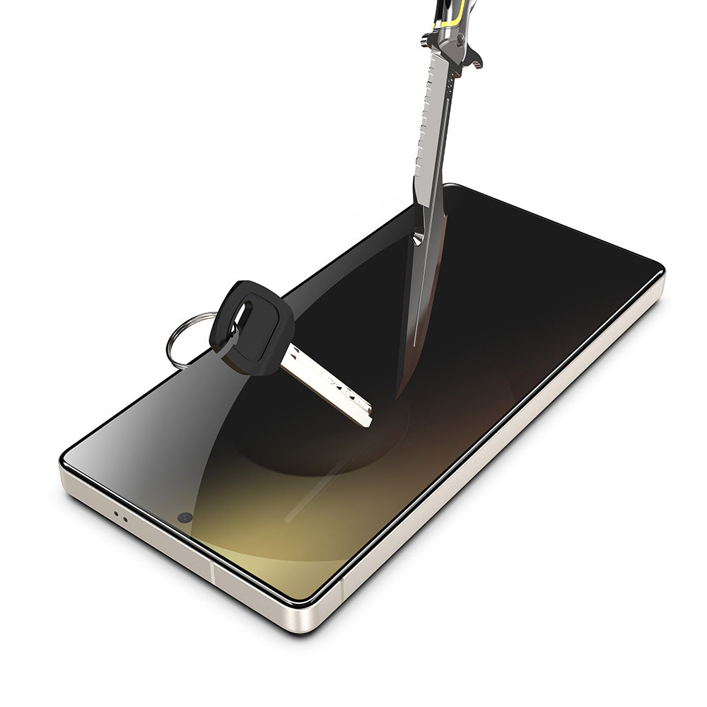 Pellicola Protettiva Schermo Privacy Techsuit TitanGlass CrystalHD per Samsung Galaxy S26, Vetro Temperato, Full Glue