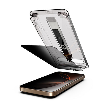 Pellicola protettiva per schermo Privacy Techsuit TitanGlass per Apple iPhone 11 / XR, Vetro Temperato, Full Glue, Set da 2 pezzi