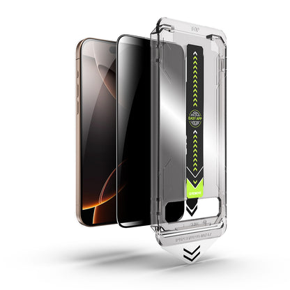 Pellicola protettiva per schermo Privacy Techsuit TitanGlass per Apple iPhone 17e / 16e / 14 / 13 Pro, Vetro temperato, Full Glue