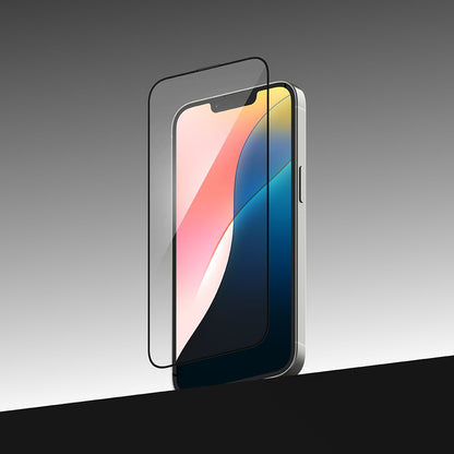 Pellicola protettiva per schermo Ringke Easy Slide per Apple iPhone 17e / 16e / 14 / 13 Pro, Vetro temperato, Full Glue, Set 2 pezzi, Nero