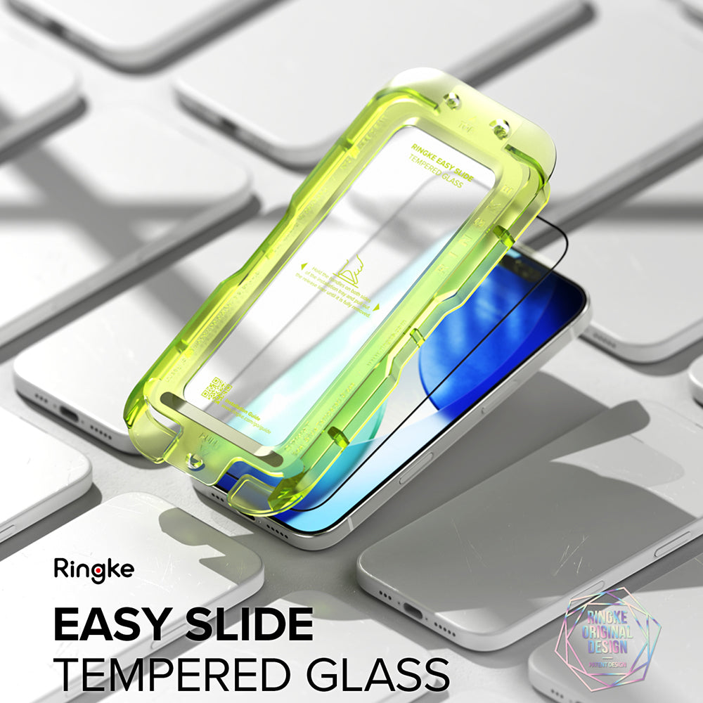 Pellicola protettiva per schermo Ringke Easy Slide per Apple iPhone 17 Air, Vetro temperato, Full Glue, Set da 2 pezzi