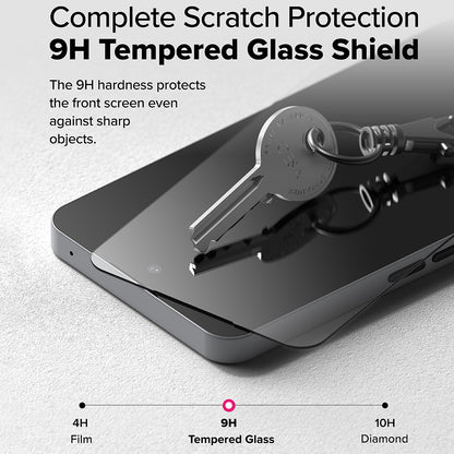 Pellicola protettiva per schermo Ringke Easy Slide per Nothing Phone (3a) / Phone (3a) Pro, Vetro temperato, Full Glue, Set da 2 pezzi