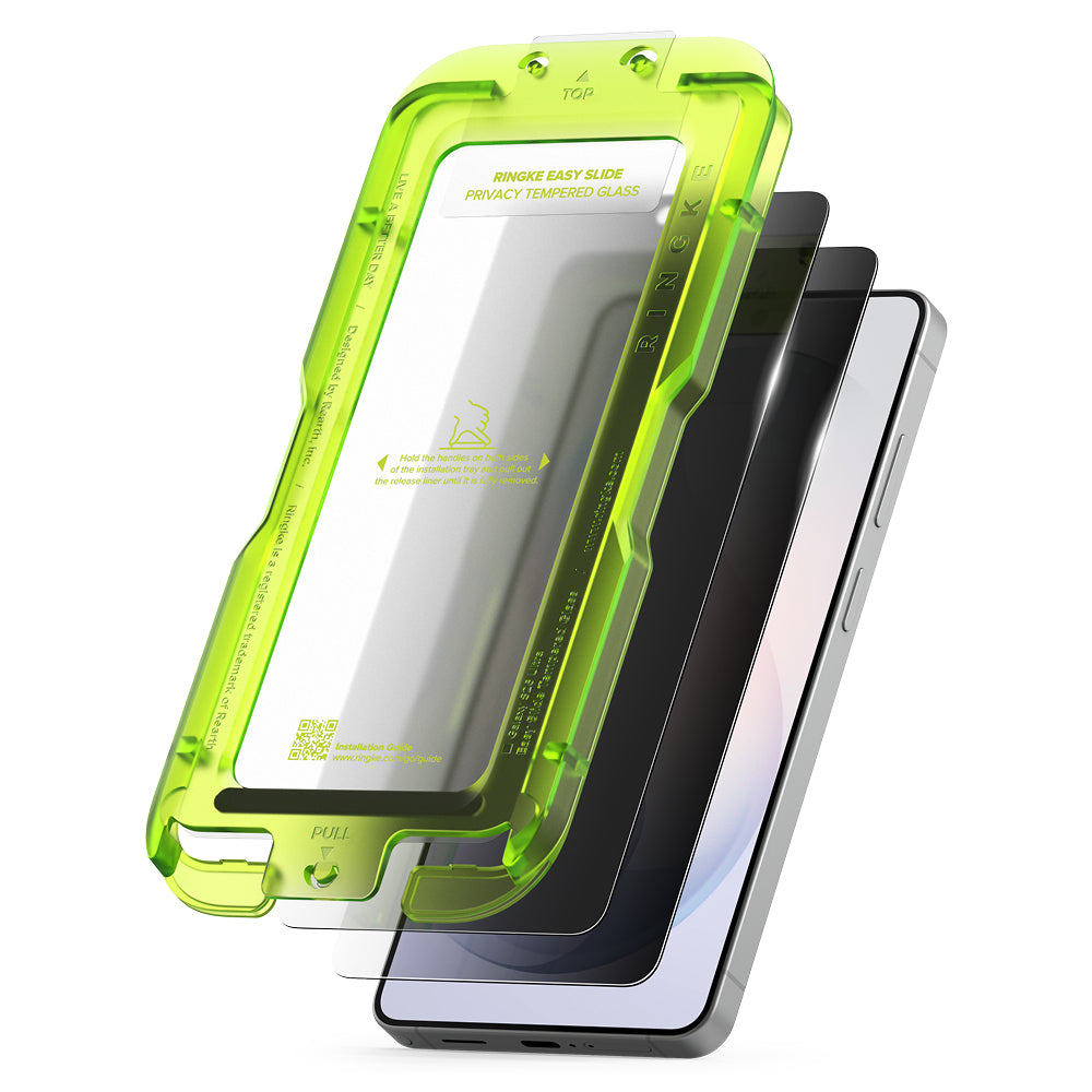 Pellicola Protettiva Schermo Ringke Easy Slide per Samsung Galaxy S26 Ultra S948, Vetro Temperato, Full Glue, Set 2 pezzi, Nera