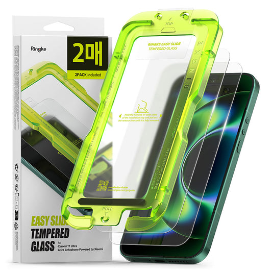 Ringke Easy Slide Screen Protector for Xiaomi 17 Ultra, Tempered Glass, Full Glue, Set of 2 pieces