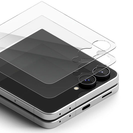 Pellicola protettiva per schermo esterno Ringke Pro per Samsung Galaxy Z Flip8 F776, vetro temperato, adesivo completo, set da 2 pezzi