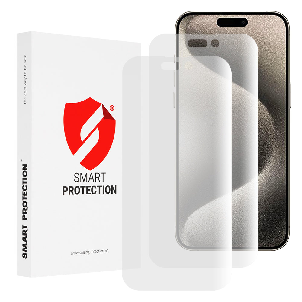 Pellicola protettiva per schermo Smart Protection Premium Classic per Apple iPhone 15 Pro Max, Plastica, Set da 2 pezzi