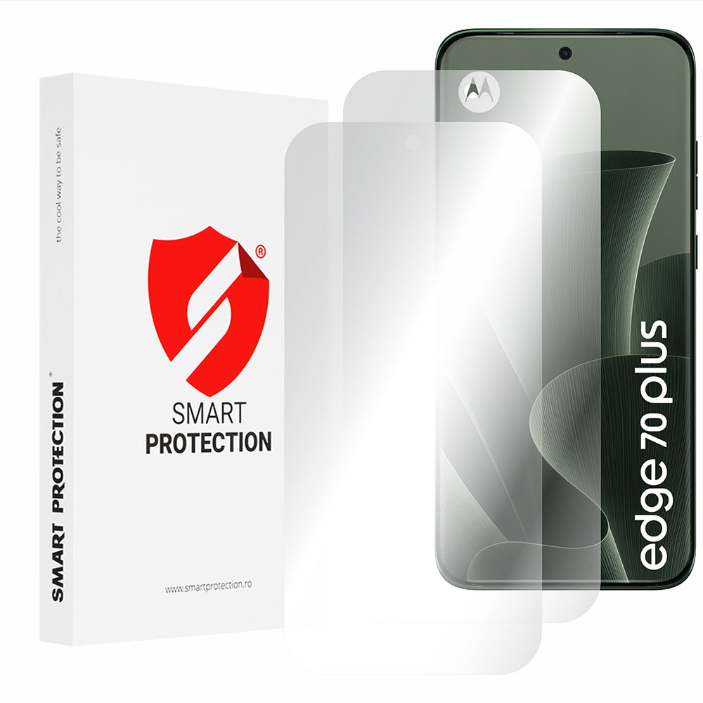 Pellicola protettiva per schermo Smart Protection Premium Classic per Motorola Edge 70 Plus, plastica, set da 2 pezzi